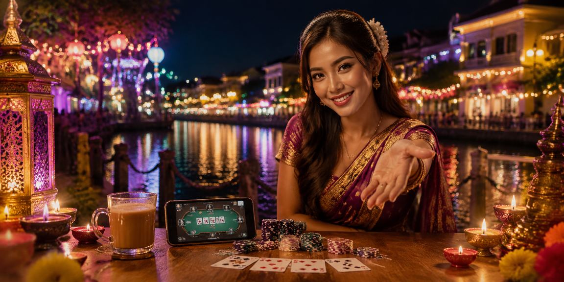 Permainan poker popular pv20 dengan suasana kasino malam di Melaka